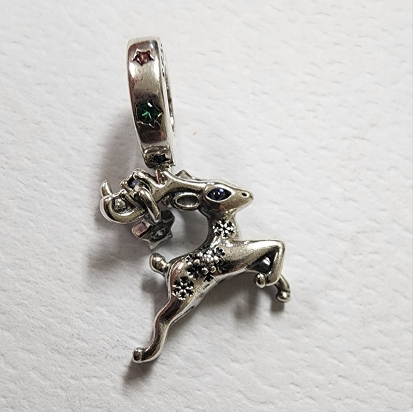Pandora Magical Christmas Reindeer Dangle Charm - Picture 8 of 8
